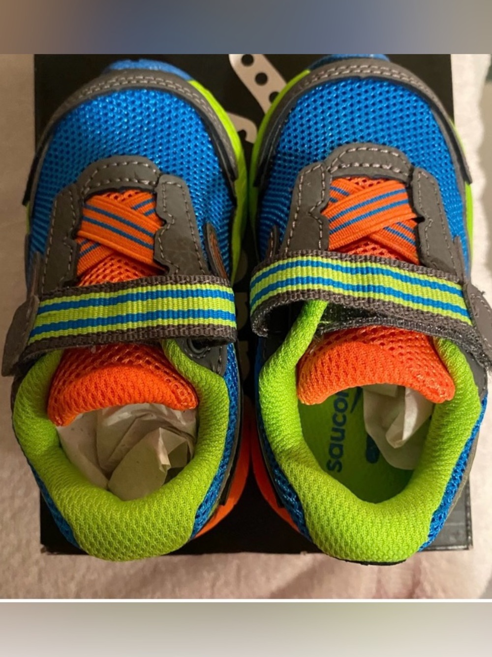 Saucony Ride 10 Jr Boys Sneakers Blue Multi Size 5M New